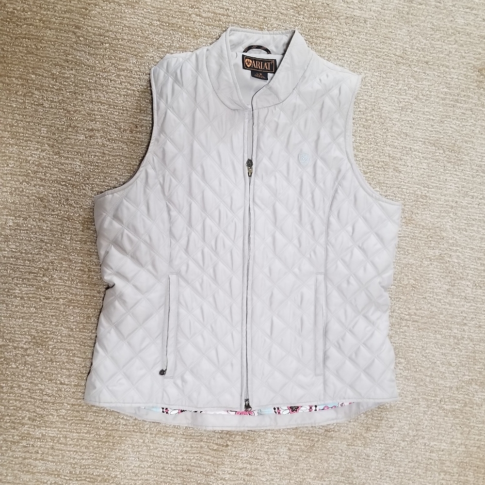 Womens Beige Ariat Vest size L